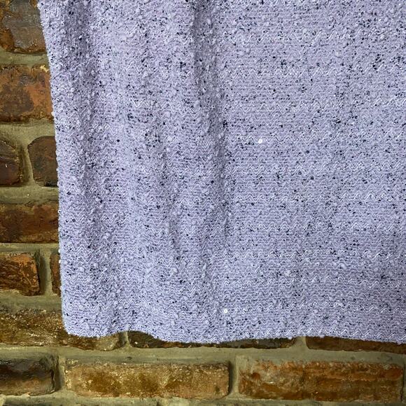 Alex Evenings Vintage Lilac Purple Embellished Sequined Knit Tank Top Women's 2X - Picture 3 of 6